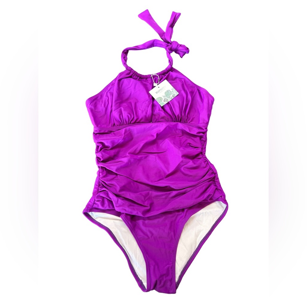B2PRITY THE STEPHANIE One Piece halter style Swimsuit w Tummy Control NWT